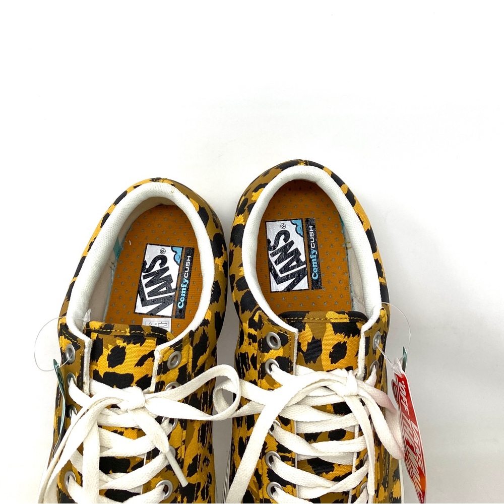 💖MEGA SALE💖VANS Comfycush Old Skool Leopard Yellow Black Womens VN0A5DYC9KK - Picture 5 of 11